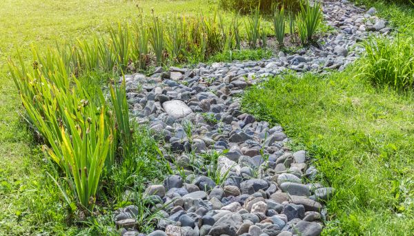 River Rock Garden Installation in Utica